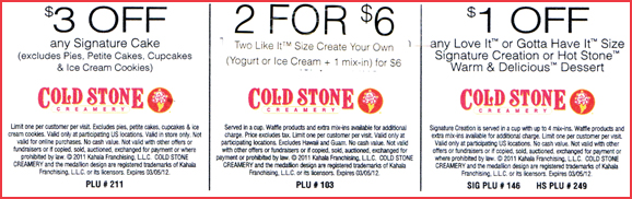 Cold Stone coupon