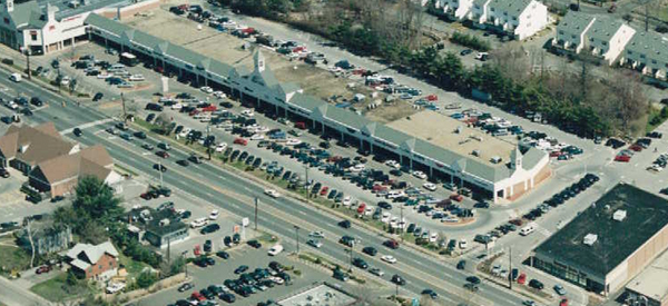 Aerial view of High Ridge Shopping Center
